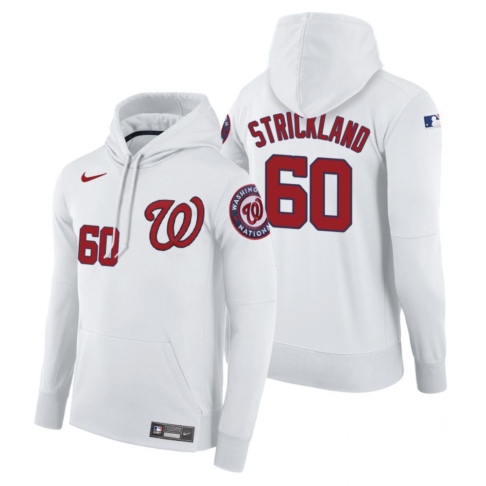 Men Washington Nationals #60 Strickland white home hoodie 2021 MLB Nike Jerseys->washington nationals->MLB Jersey